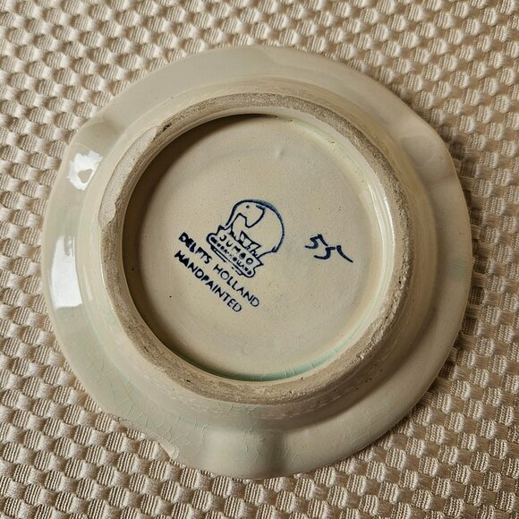 Delfts Holland Blue and White Windmill Ashtray - Picture 3 of 8
